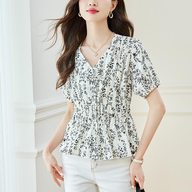 Женская блузка в горошек с V-образным вырезом, с короткими рукавами, летний новый стиль, женский топ XXL
Женская блузка в горошек с V-образным вырезом, с короткими рукавами, летний новый стиль, женский топ XXL