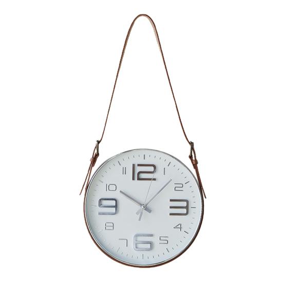 Настенный будильник Декор Paux Nordic Движение Стеклянный домашний кожаный ремень Подвесной колокольчик 4
Настенный будильник Декор Paux Nordic Движение Стеклянный домашний кожаный ремень Подвесной колокольчик 4