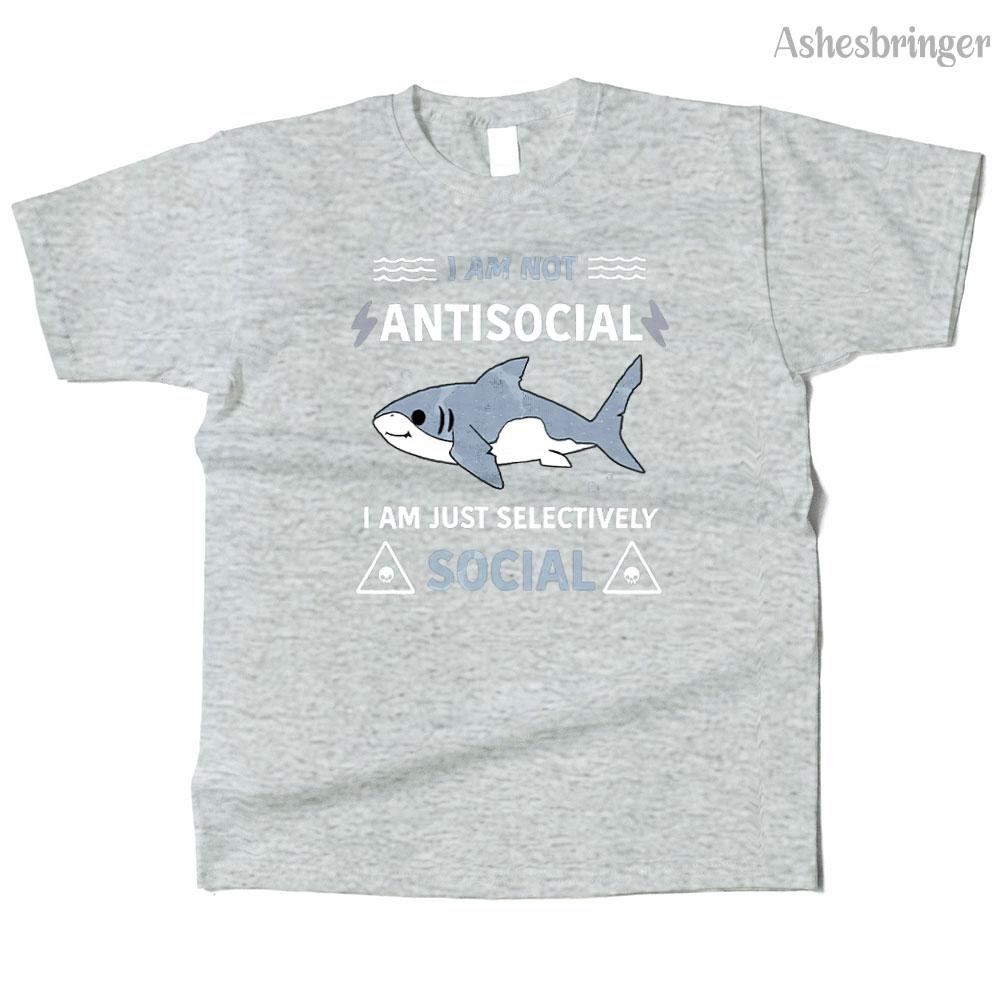 Mens Cotton Antisocial Shark Graphic Funny T Shirt Street Casual Style Tee for Men and Women 4XL
Mens Cotton Antisocial Shark Graphic Funny T Shirt Street Casual Style Tee for Men and Women 4XL