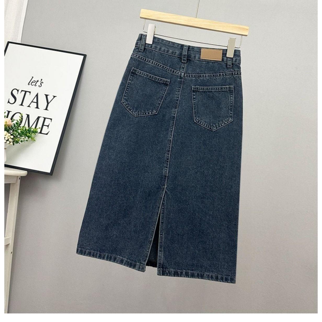 Retro A-line High-Waisted Denim Slit Skirt for Petite Women, Summer Midi Length (XS) M (96-105 lbs)
Retro A-line High-Waisted Denim Slit Skirt for Petite Women, Summer Midi Length (XS) M (96-105 lbs)