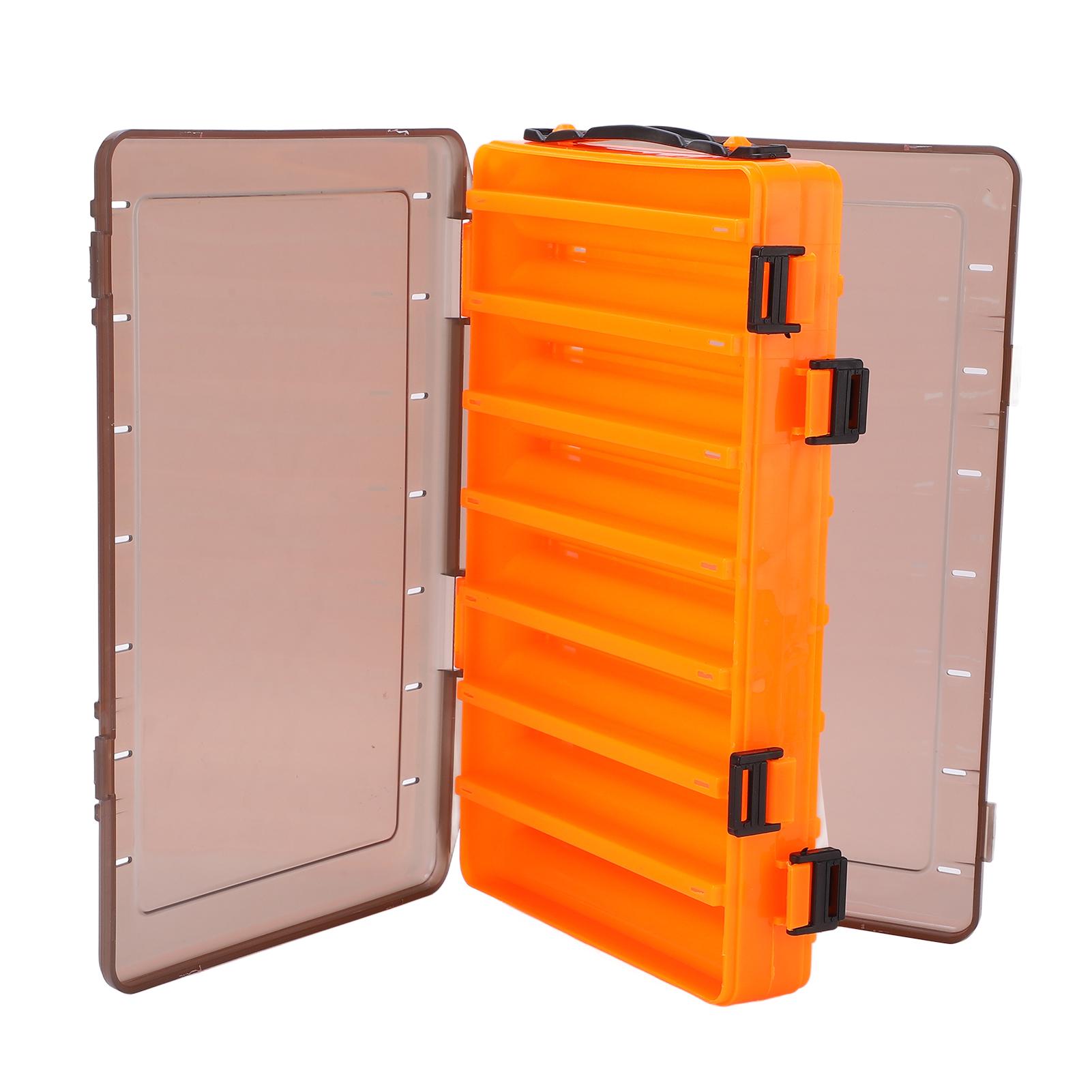 Fishing Tackle Box 2 Sided Plastic Lure Storage Box Organizer with Portable Handle for Outdoor Freshwater Saltwater
Fishing Tackle Box 2 Sided Plastic Lure Storage Box Organizer with Portable Handle for Outdoor Freshwater Saltwater