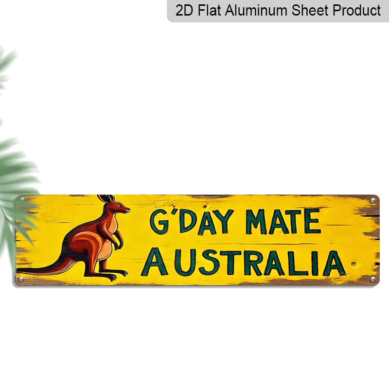 Australian ”G day Mate Metal Sign-retro Wrought Aluminum Wall Decoration with Kangaroo and Eucalyptus Design, Humorous Indoor/outdoor Art Decoration 40cm x 10cm
Australian ”G day Mate Metal Sign-retro Wrought Aluminum Wall Decoration with Kangaroo and Eucalyptus Design, Humorous Indoor/outdoor Art Decoration 40cm x 10cm