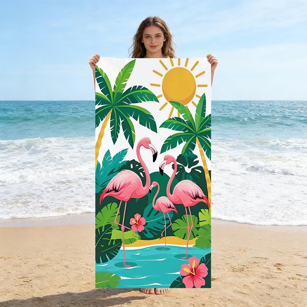 1pc Cartoon Flamingo Tropical Rainforest Beach Towel Super Absorbent Suitable for Beach Vacation Pool Summer Gift for Friends W40*H60(CM)
1pc Cartoon Flamingo Tropical Rainforest Beach Towel Super Absorbent Suitable for Beach Vacation Pool Summer Gift for Friends W40*H60(CM)