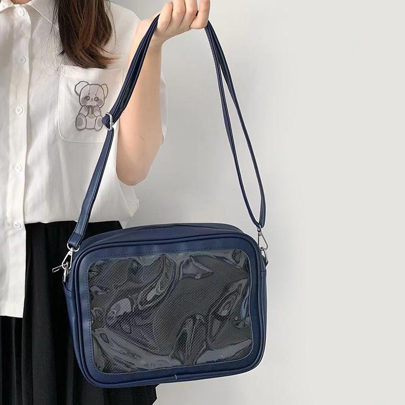 Female Ita Crossbody Bag Womens Transparent Messenger Bag Girls Cute Shoulder Bags Teens Fashion Satchels Bag KTB 27x8x20cm королівський синій колір
Female Ita Crossbody Bag Womens Transparent Messenger Bag Girls Cute Shoulder Bags Teens Fashion Satchels Bag KTB 27x8x20cm королівський синій колір