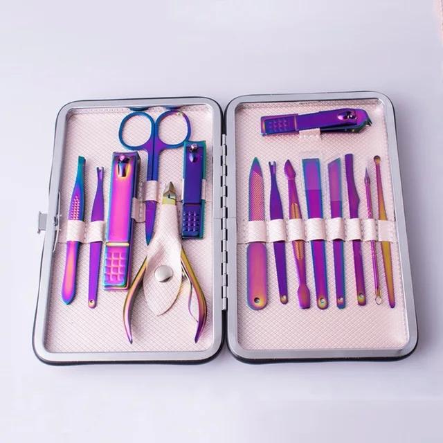 15 Pcs Stainless Steel Manicure Set Household Stainless Steel Manicure Kit Nail Clippers Cuticle Cleaning Pedicure Care Tools фіолетовий
15 Pcs Stainless Steel Manicure Set Household Stainless Steel Manicure Kit Nail Clippers Cuticle Cleaning Pedicure Care Tools фіолетовий