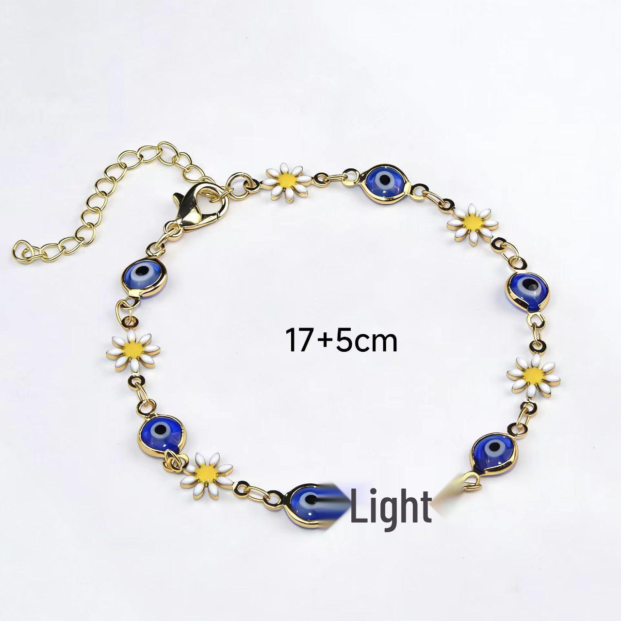 Daisy Eye Drip Oil Flower Bracelet Anklet - European & American Fashion Jewelry for Women
Daisy Eye Drip Oil Flower Bracelet Anklet - European & American Fashion Jewelry for Women
