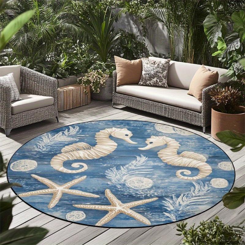 Seahorse Starfish Ocean Theme Round Rug Flannel Printed Outdoor Patio Mat Beach Decor Garden Furniture Summer Home Design 60CM(23.6inch)
Seahorse Starfish Ocean Theme Round Rug Flannel Printed Outdoor Patio Mat Beach Decor Garden Furniture Summer Home Design 60CM(23.6inch)