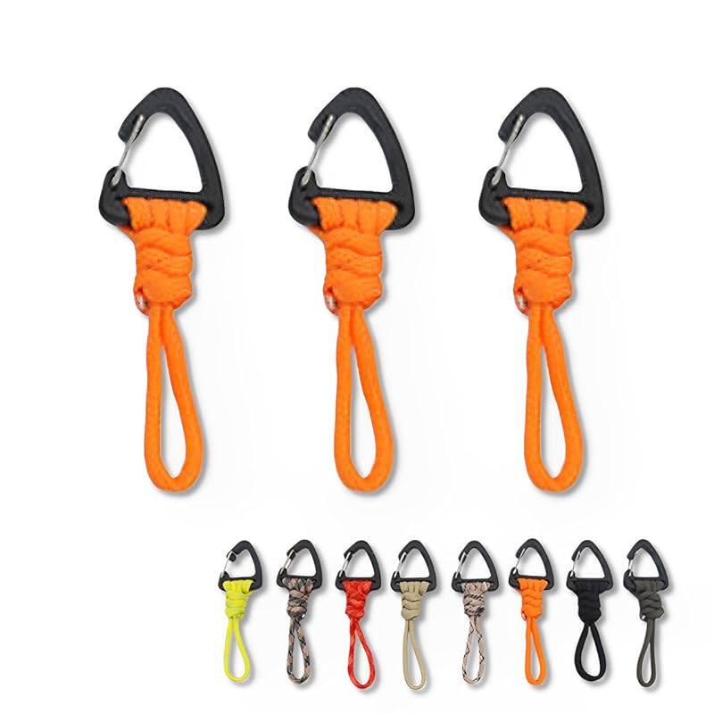 solunaterra paracord strap carabiner small size triangle camp outdoor key ring (typeA orange, S)
solunaterra paracord strap carabiner small size triangle camp outdoor key ring (typeA orange, S)