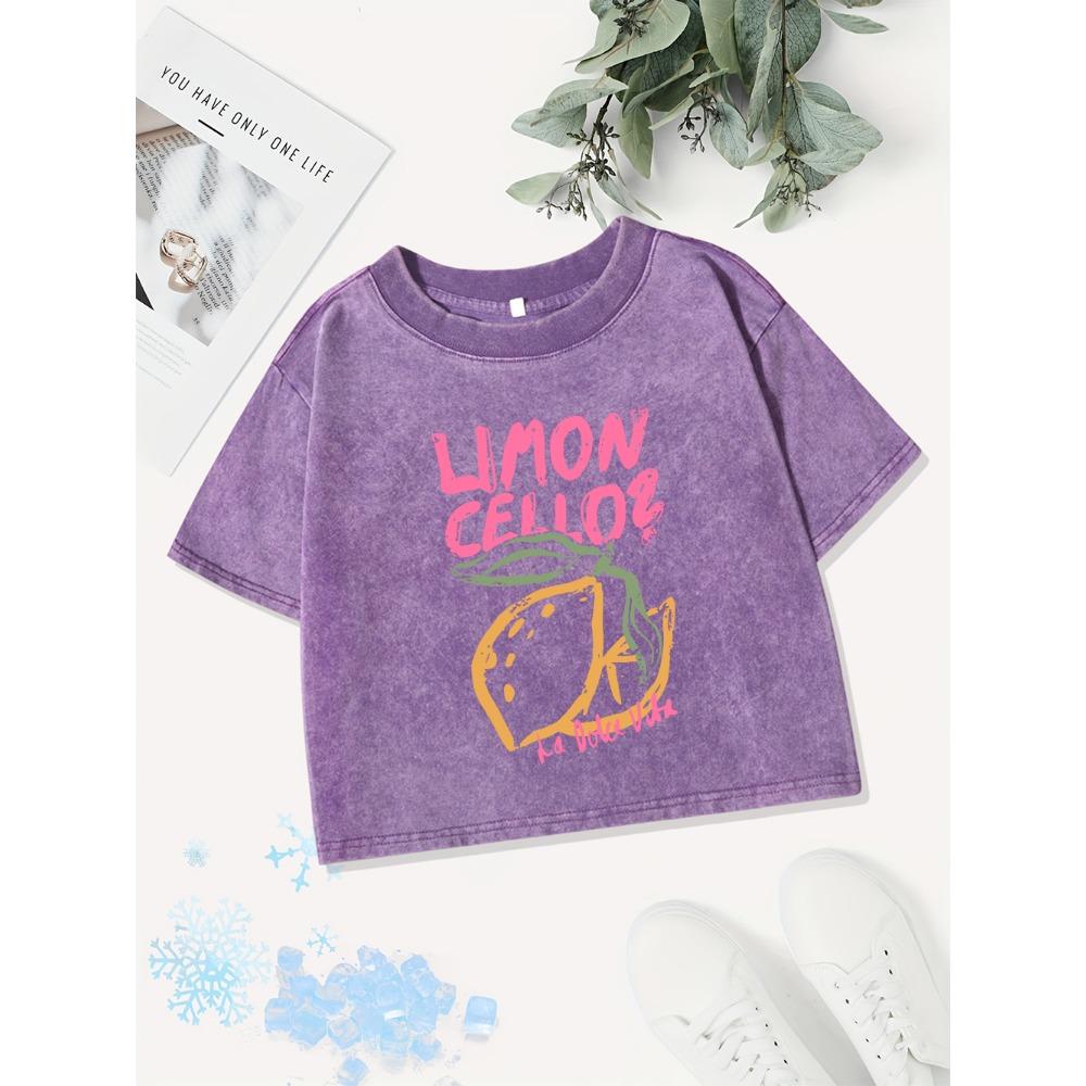 Crop Tops Women Lemon Cellos Creative Fruit Printing Washed T-Shirts Street Regular Fit O-Neck Tees Sexy Clothes 2XL
Crop Tops Women Lemon Cellos Creative Fruit Printing Washed T-Shirts Street Regular Fit O-Neck Tees Sexy Clothes 2XL