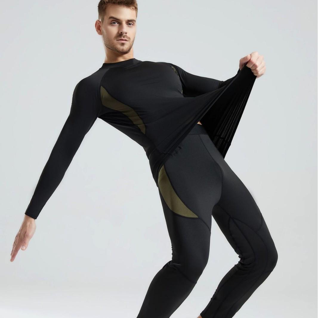 European Men s Color Block Fleece-Lined Running Set - Long Sleeve Base Layer & Pants Small
European Men s Color Block Fleece-Lined Running Set - Long Sleeve Base Layer & Pants Small