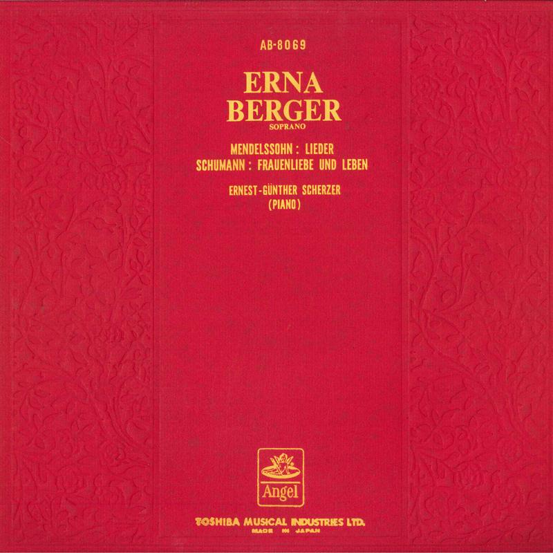 LP Record ERENA BERGER(SOP.)/ERNST-GUNTHER SC - Mendelssohn/Lieder,schumann/Frauenl AB8069 TOSHIBA Japan Classical Used
LP Record ERENA BERGER(SOP.)/ERNST-GUNTHER SC - Mendelssohn/Lieder,schumann/Frauenl AB8069 TOSHIBA Japan Classical Used