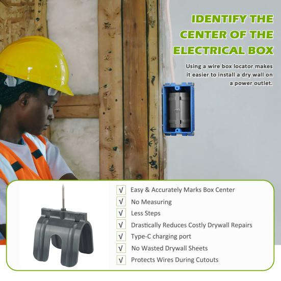 5 шт. Маркер розетки Зносостійкий Міцний Легке встановлення Зручний інструмент для маркування розеток для гіпсокартону Товари для дому сірий
5 шт. Маркер розетки Зносостійкий Міцний Легке встановлення Зручний інструмент для маркування розеток для гіпсокартону Товари для дому сірий