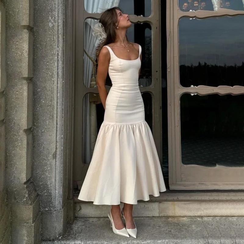 Summer Women Ruffles Suspenders Dress Slim Solid Square Collar Sleeveless Vestidos 2026 Spring Fashion Female Party Robes L off білий колір
Summer Women Ruffles Suspenders Dress Slim Solid Square Collar Sleeveless Vestidos 2026 Spring Fashion Female Party Robes L off білий колір