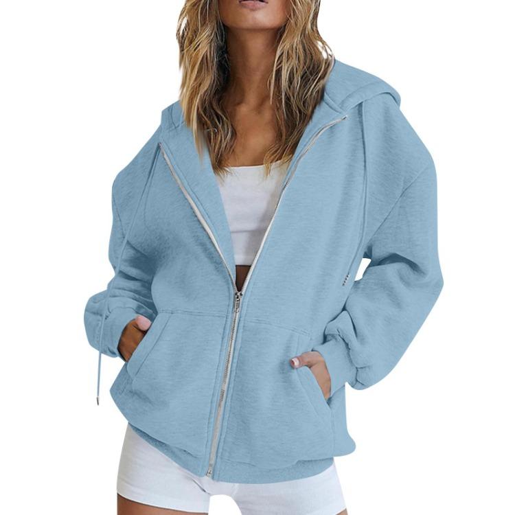 Fashion Womens Hoodie Autumn Long Sleeve Pullover Sweatshirt Casual Solid Color Top With Pockets Zippered Hooded M
Fashion Womens Hoodie Autumn Long Sleeve Pullover Sweatshirt Casual Solid Color Top With Pockets Zippered Hooded M