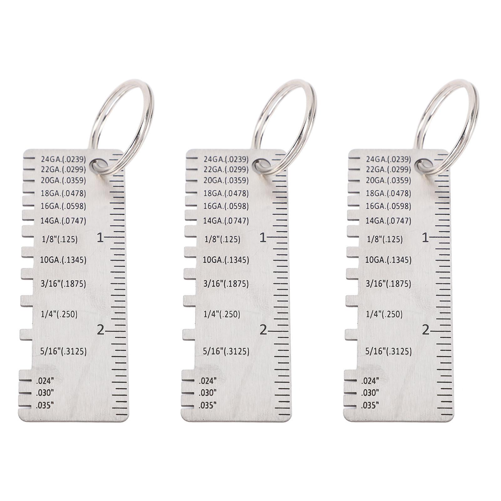 3Pcs Metal Sheet Thickness Gauge Stainless Steel Wire Welding Gauge Welding Measuring Inspection
3Pcs Metal Sheet Thickness Gauge Stainless Steel Wire Welding Gauge Welding Measuring Inspection