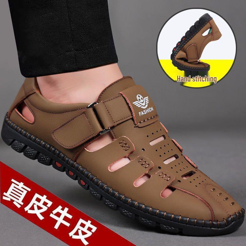 Мужские сандалии из натуральной кожи, дышащие, нескользящие, повседневные 44
Мужские сандалии из натуральной кожи, дышащие, нескользящие, повседневные 44