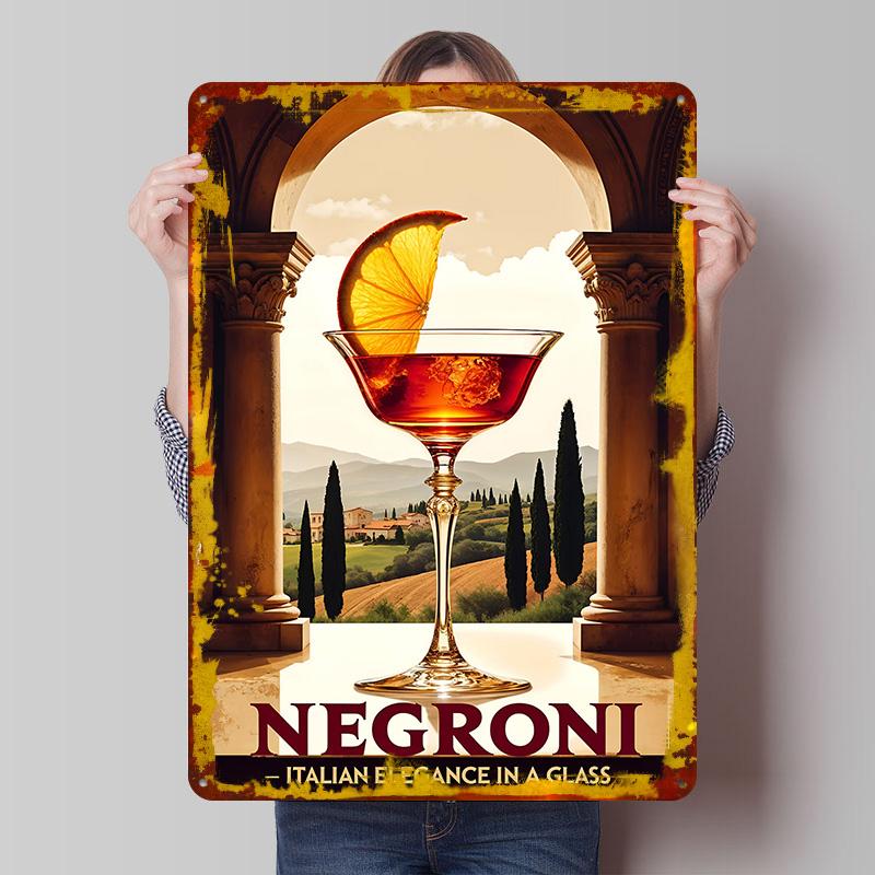 Vintage Italian Negroni Cocktail Tin Plaque Poster Customized Wall Art Retro Vintage Metal Signs for Man Cave Desk Decor Room 20x30cm(7.8x11.8inch)
Vintage Italian Negroni Cocktail Tin Plaque Poster Customized Wall Art Retro Vintage Metal Signs for Man Cave Desk Decor Room 20x30cm(7.8x11.8inch)