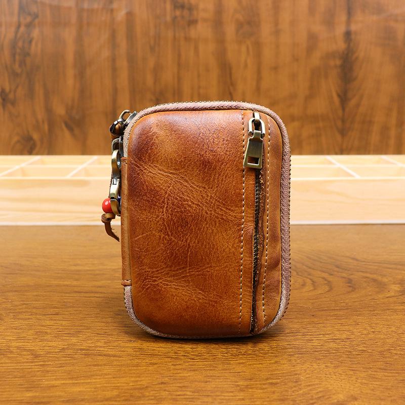 New Vegetable Tanned Leather Handmade Old Top Layer Cowhide Key Bag, Men s and Women s Universal Zipper Card Bag, Large Capacity Key Bag світло-коричневого кольору
New Vegetable Tanned Leather Handmade Old Top Layer Cowhide Key Bag, Men s and Women s Universal Zipper Card Bag, Large Capacity Key Bag світло-коричневого кольору