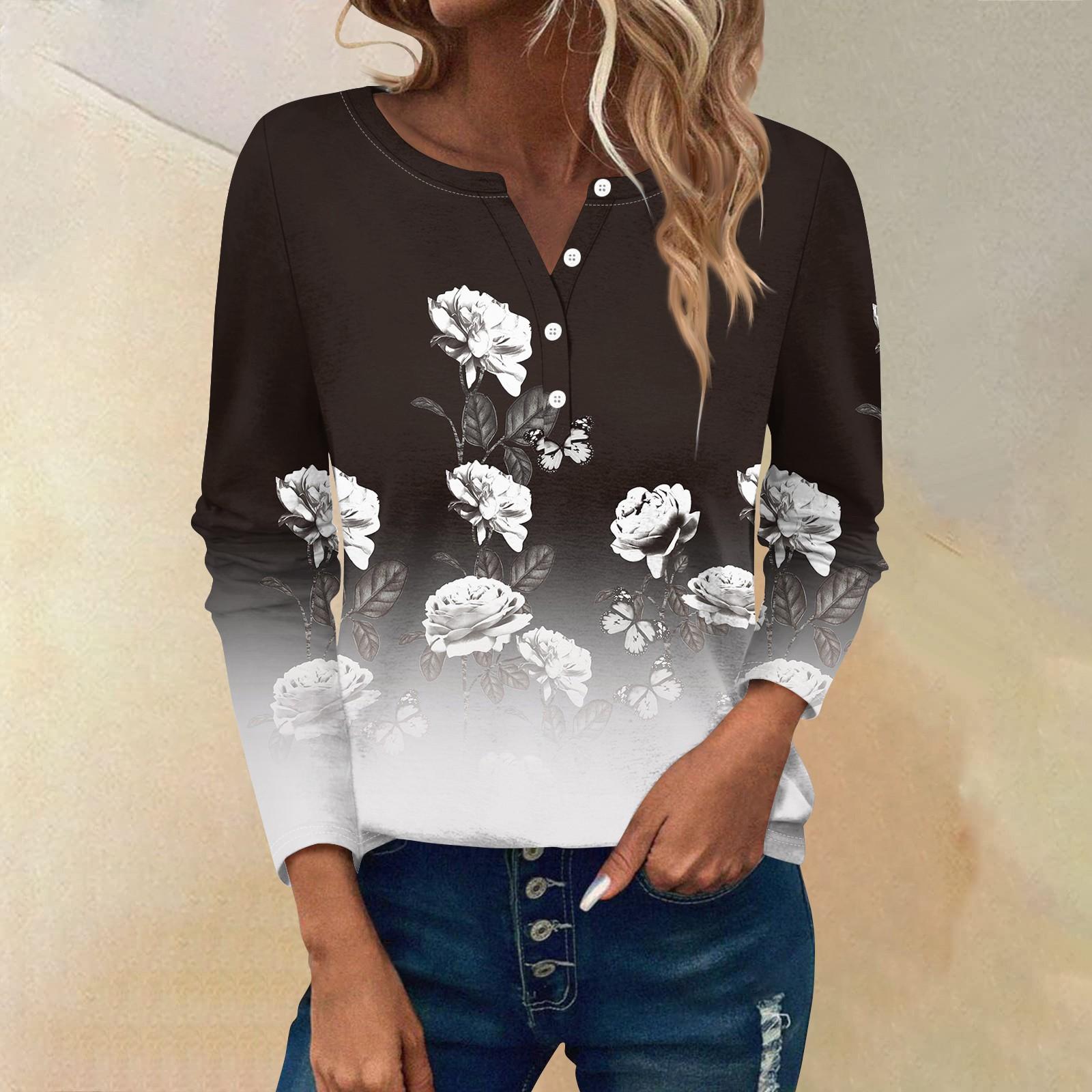 Женские футболки с длинным рукавом и пуговицами, повседневные туники с V-образным вырезом, женские повседневные топы XXXL
Женские футболки с длинным рукавом и пуговицами, повседневные туники с V-образным вырезом, женские повседневные топы XXXL