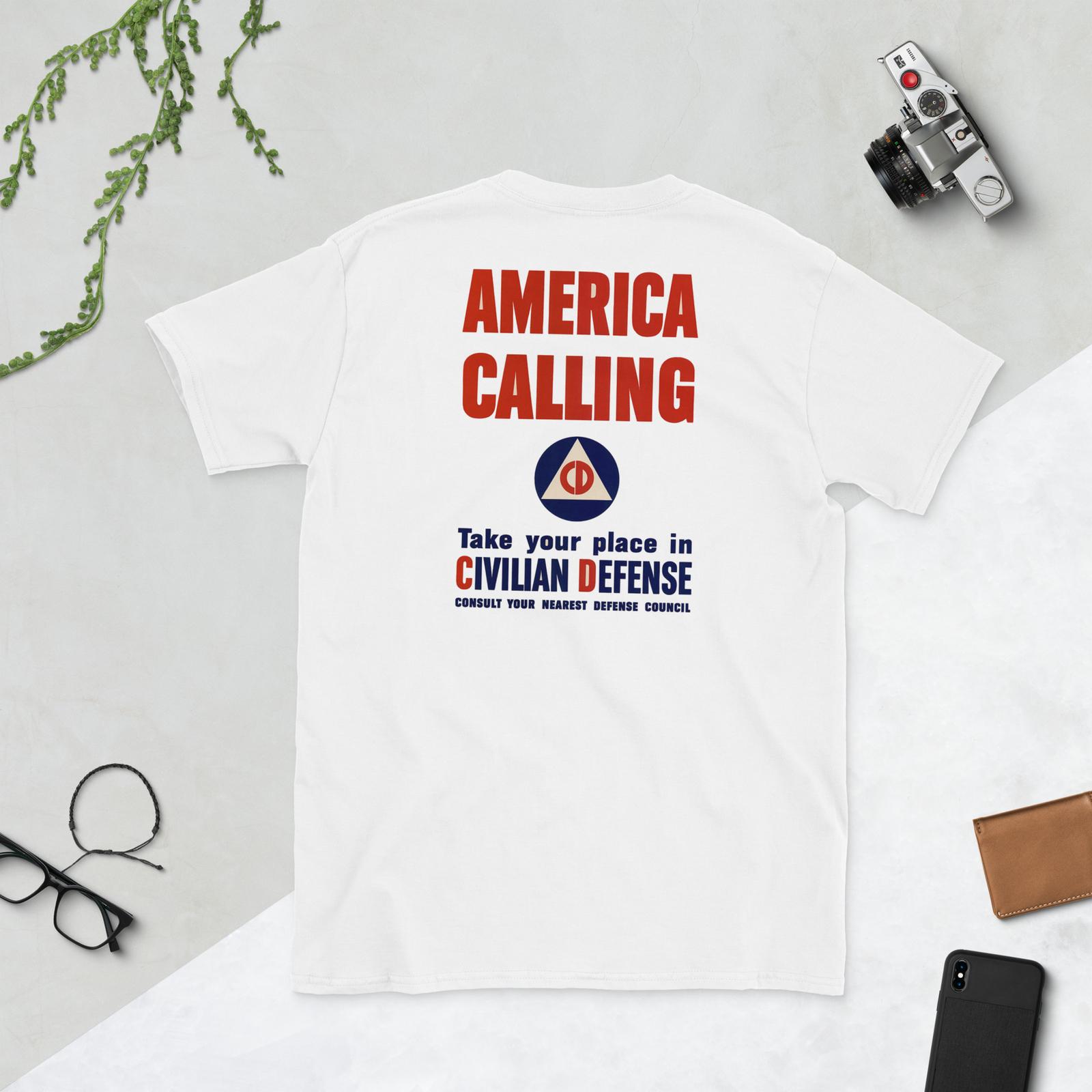Cold War Civil Defense Vintage T-Shirt Mens Womens Tees Top Print on Back L
Cold War Civil Defense Vintage T-Shirt Mens Womens Tees Top Print on Back L