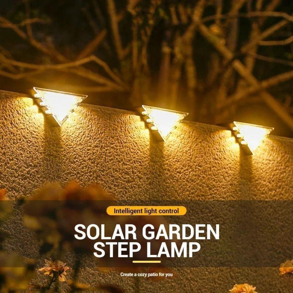 Solar Powered Outdoor Solar Step Lights Triangle Deck Lights Energy Efficient Stair Lamp Villa Warm Light
Solar Powered Outdoor Solar Step Lights Triangle Deck Lights Energy Efficient Stair Lamp Villa Warm Light