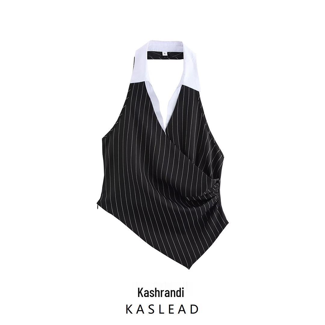 2025 Spring Women s European-American Striped Lapel Spliced Irregular Fashion Top Small
2025 Spring Women s European-American Striped Lapel Spliced Irregular Fashion Top Small