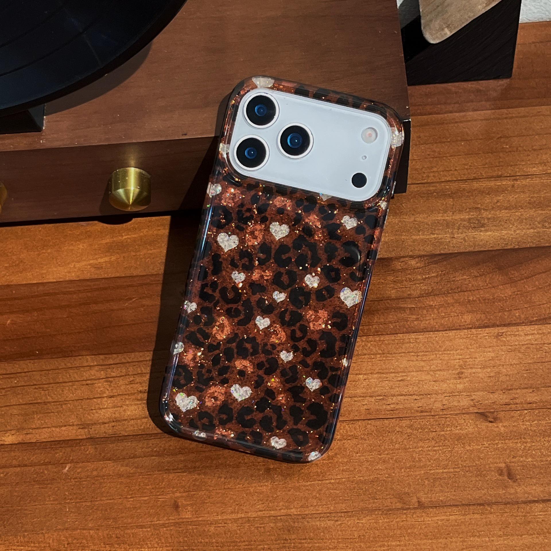 Brown Leopard Print Heart Sequin Phone Case for iPhone 14/15/16 Pro Max/17 - Full Coverage 14
Brown Leopard Print Heart Sequin Phone Case for iPhone 14/15/16 Pro Max/17 - Full Coverage 14