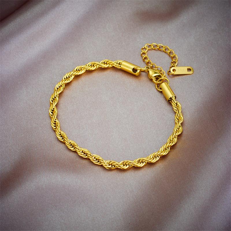 Fashion Vintage Twisted Titanium Steel Cable Chain Necklace Bracelet Woven Jewelry Set
Fashion Vintage Twisted Titanium Steel Cable Chain Necklace Bracelet Woven Jewelry Set