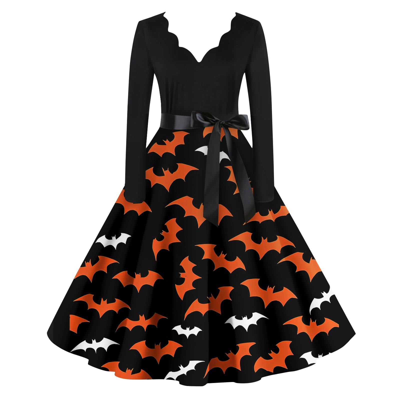 Женское повседневное модное платье с длинным рукавом и принтом, вечернее повседневное платье с V-образным вырезом и вырезом XL шафрановый