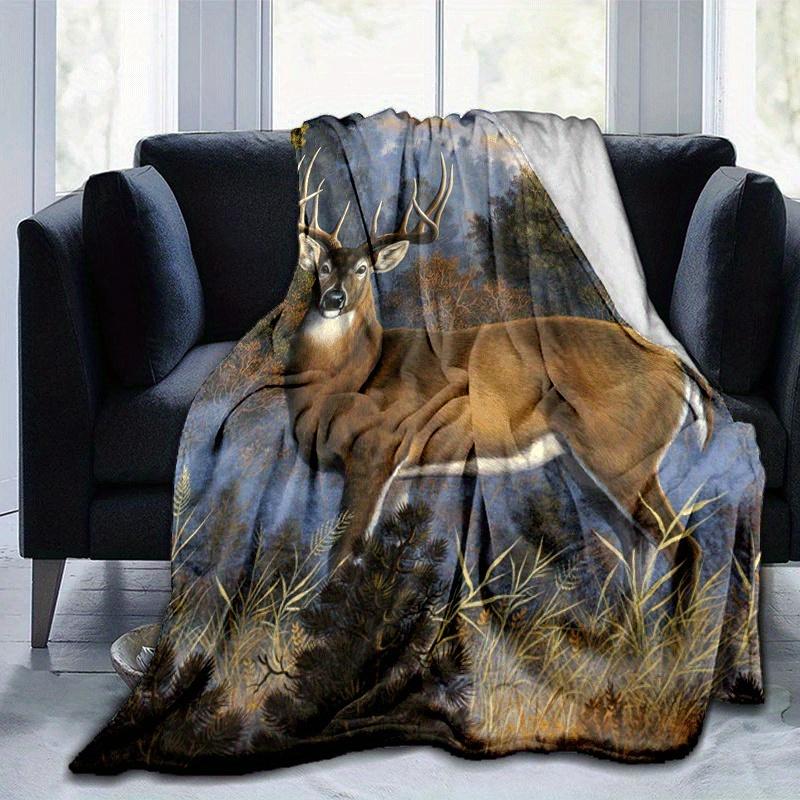 1pc Deer Printing Lightweight Flannel Blanket, Comfortable and Warm Blanket, for Camping Sofa Bed and Couch Office, Gift 100x150cm
1pc Deer Printing Lightweight Flannel Blanket, Comfortable and Warm Blanket, for Camping Sofa Bed and Couch Office, Gift 100x150cm