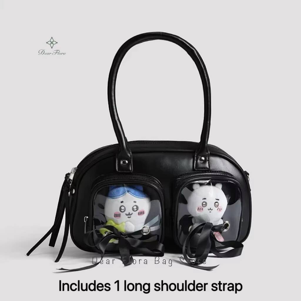 New Y2K Cute Ita Bag Large Capacity Fashion Shoulder Bag Lolita Girls Transparent Cosplay Underarm Bag DIY Badge Display Handbag 33X16X10CM чёрный
New Y2K Cute Ita Bag Large Capacity Fashion Shoulder Bag Lolita Girls Transparent Cosplay Underarm Bag DIY Badge Display Handbag 33X16X10CM чёрный