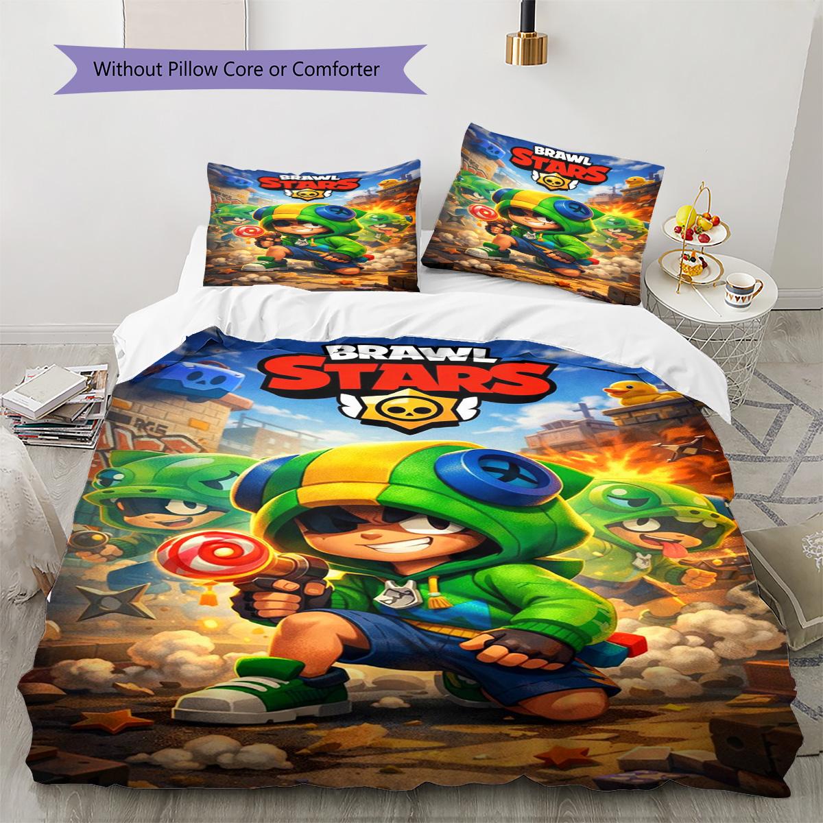 Brawl Stars Game Pattern Bedding Quilt Set Quilt Cover Pillowcase Home Decoration Birthday Gift (1 * duvet cover + 2 * pillowcase, without core) 135x200cm
Brawl Stars Game Pattern Bedding Quilt Set Quilt Cover Pillowcase Home Decoration Birthday Gift (1 * duvet cover + 2 * pillowcase, without core) 135x200cm