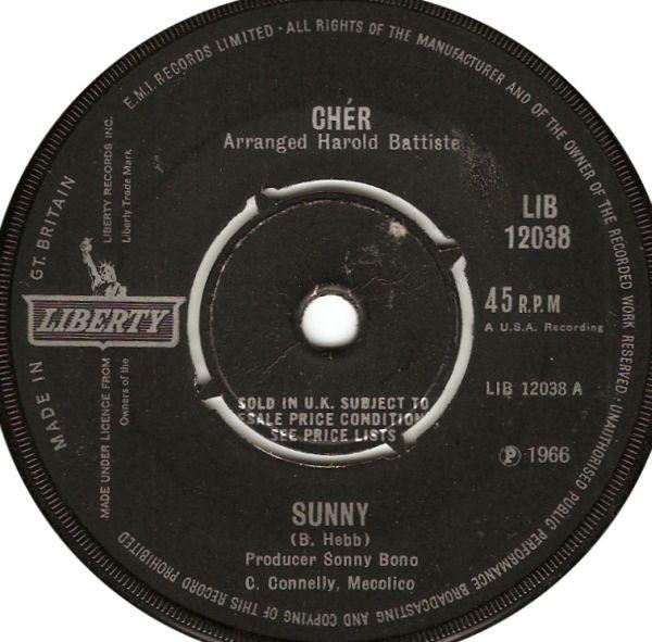 7inch Record CHER - Sunny / She s No Better Than Me LIB12038 Liberty 1966 UK Rock Used
7inch Record CHER - Sunny / She s No Better Than Me LIB12038 Liberty 1966 UK Rock Used