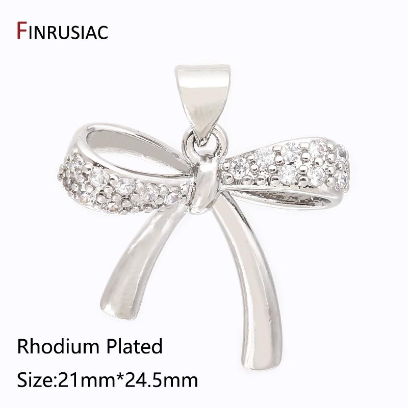 Wholesale 18K Gold Plated Brass Inlaid Zircon Bowknot Charms Pendants For DIY Fashion Neckalce Making Supplies Accessories 1 piece
Wholesale 18K Gold Plated Brass Inlaid Zircon Bowknot Charms Pendants For DIY Fashion Neckalce Making Supplies Accessories 1 piece