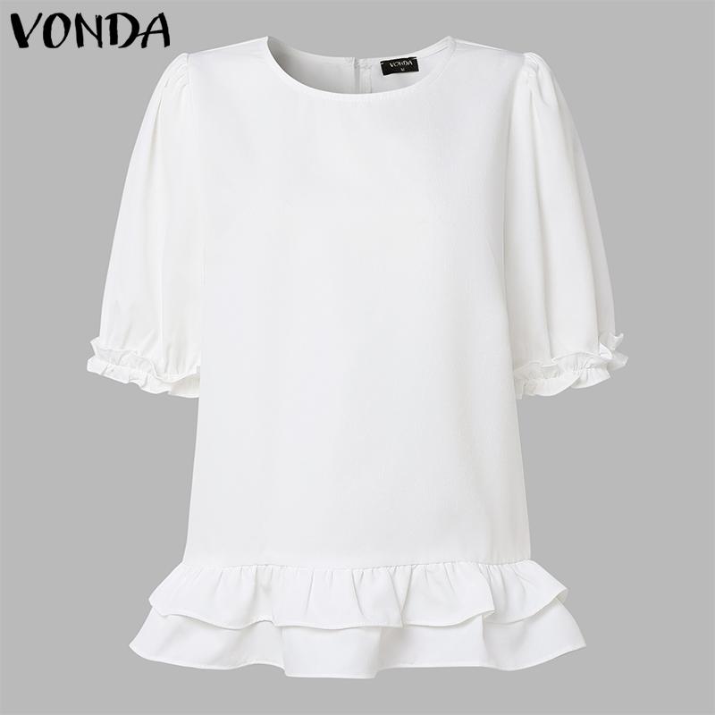 VONDA Women O-neck Puff Short Sleeve Casual Ruffled Blouse Tops 5XL белый
VONDA Women O-neck Puff Short Sleeve Casual Ruffled Blouse Tops 5XL белый