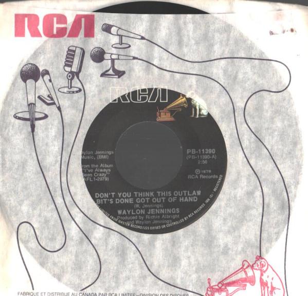 7inch Record WAYLON JENNINGS - Don t You Think This Outlaw Bit s D PB11390 RCA 1978 Canada Folk Used
7inch Record WAYLON JENNINGS - Don t You Think This Outlaw Bit s D PB11390 RCA 1978 Canada Folk Used
