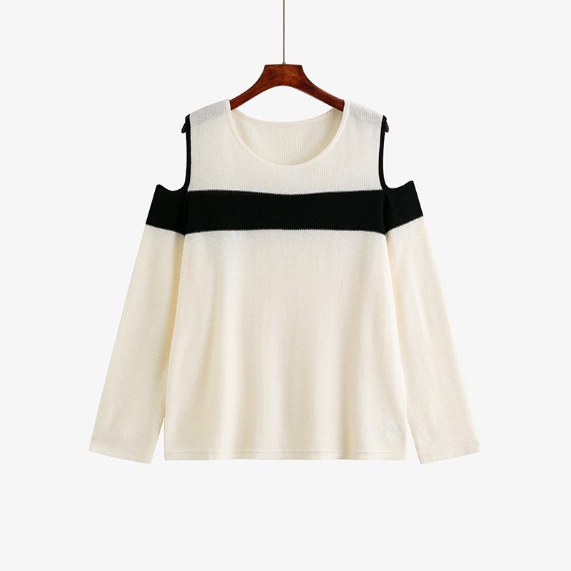 Plus Size Off-the-Shoulder Color Block Knit Top - 2025 Autumn Casual Style абрикосовий
Plus Size Off-the-Shoulder Color Block Knit Top - 2025 Autumn Casual Style абрикосовий