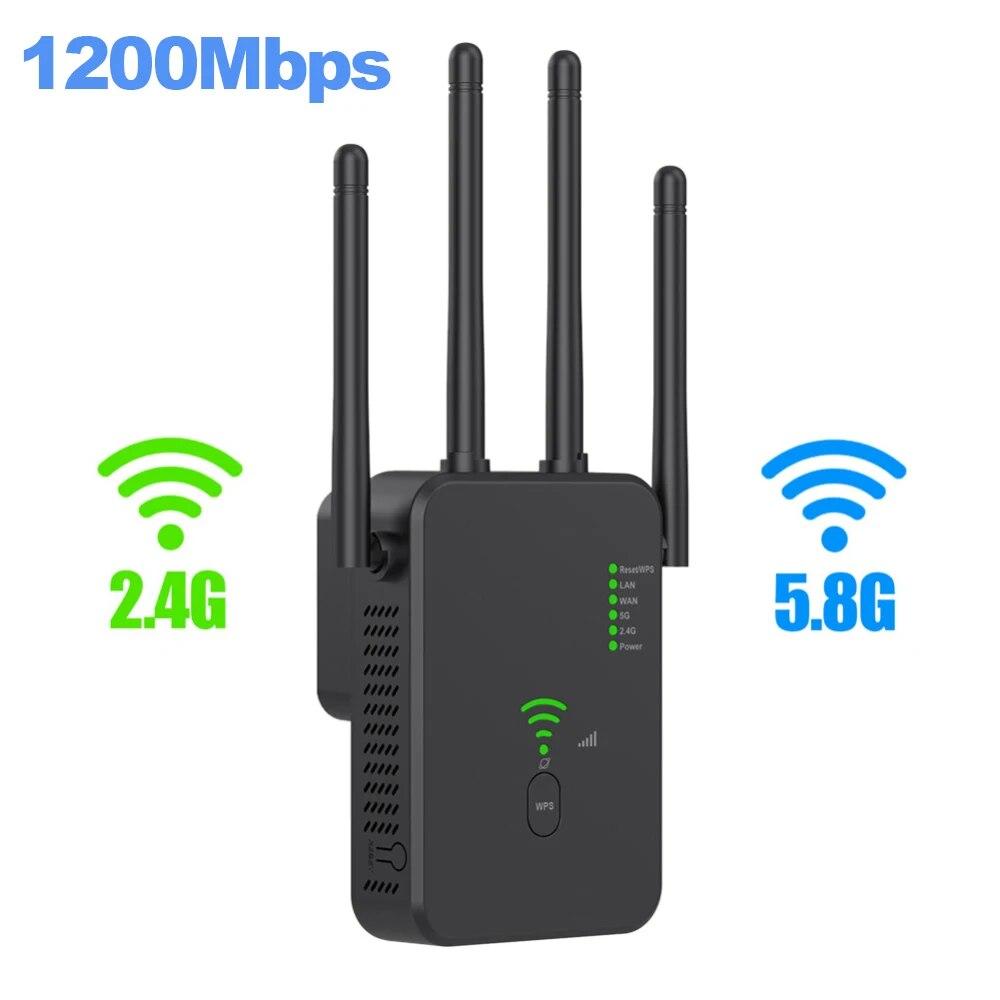 EU Plug 1200 Мбіт/с Бездротовий Wi-Fi Ретранслятор Підсилювач сигналу Wi-Fi Дводіапазонний 2.4G 5G WiFi Extender 802.11ac Gigabit WiFi Підсилювач WPS Маршрутизатор 2.4G 5.8G 1200Mbps чорний
EU Plug 1200 Мбіт/с Бездротовий Wi-Fi Ретранслятор Підсилювач сигналу Wi-Fi Дводіапазонний 2.4G 5G WiFi Extender 802.11ac Gigabit WiFi Підсилювач WPS Маршрутизатор 2.4G 5.8G 1200Mbps чорний