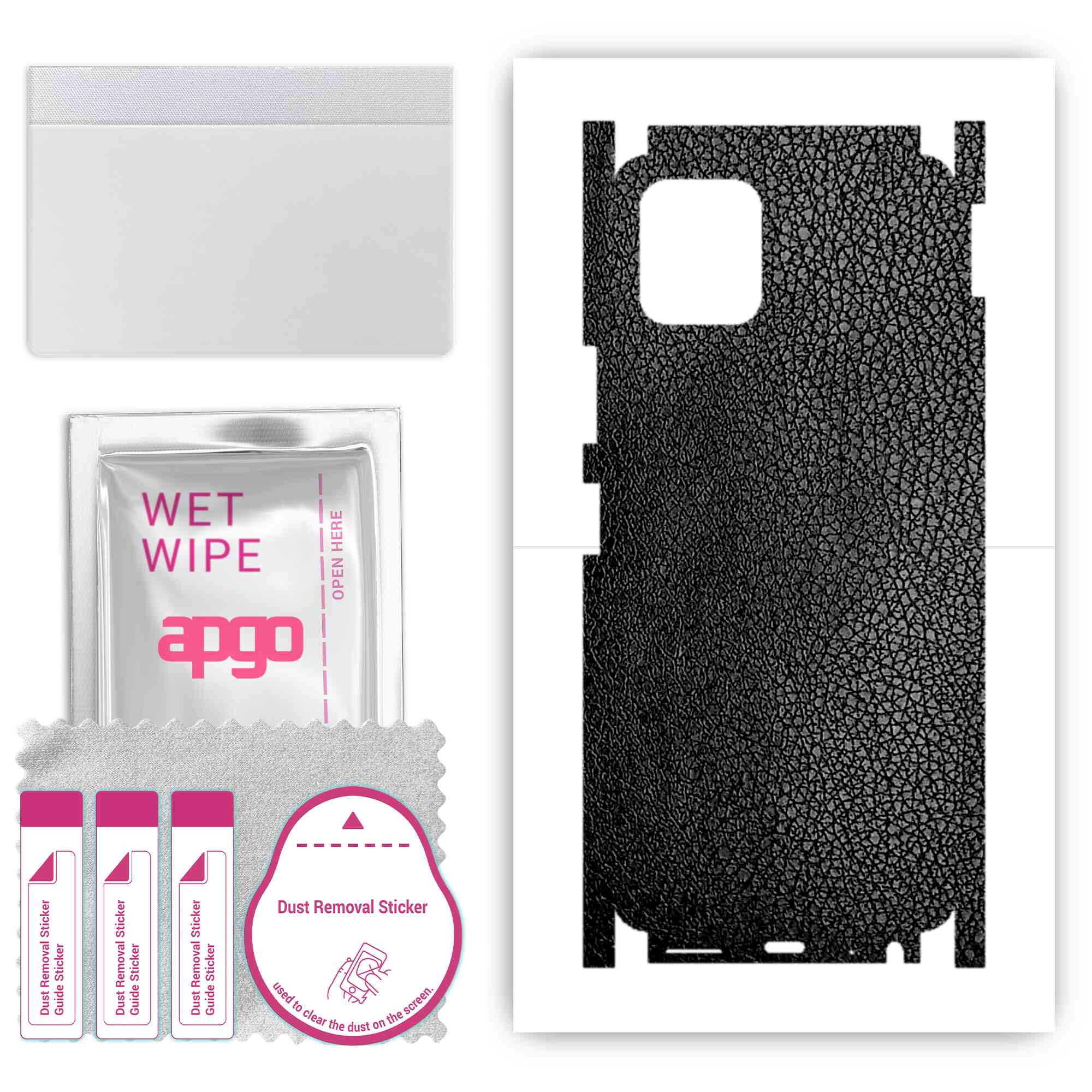 apgo Protective Skin Sticker for the back+sides compatible with Vivo Y52s, Full Wrap Film, Foil, Vinyl - Pattern Black Leather
apgo Protective Skin Sticker for the back+sides compatible with Vivo Y52s, Full Wrap Film, Foil, Vinyl - Pattern Black Leather