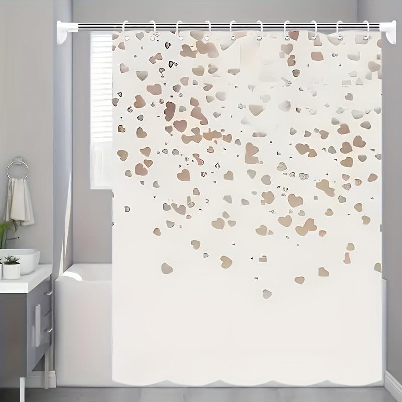 White Minimalist Valentine S Day Shower Curtain - 12 Hooks, Modern Bathroom Partition, Festive Home Decor W60H190(CM)-1 Pcs
White Minimalist Valentine S Day Shower Curtain - 12 Hooks, Modern Bathroom Partition, Festive Home Decor W60H190(CM)-1 Pcs