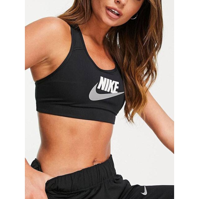 Черный спортивный бюстгальтер со средней поддержкой и логотипом Nike Training Futura
Черный спортивный бюстгальтер со средней поддержкой и логотипом Nike Training Futura