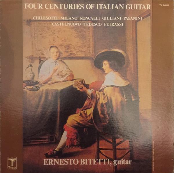 LP Record ERNESTO BITETTI - Four Centuries Of Italian Guitar TV34680 VOX/Turnabout 1978 US Classical Used
LP Record ERNESTO BITETTI - Four Centuries Of Italian Guitar TV34680 VOX/Turnabout 1978 US Classical Used