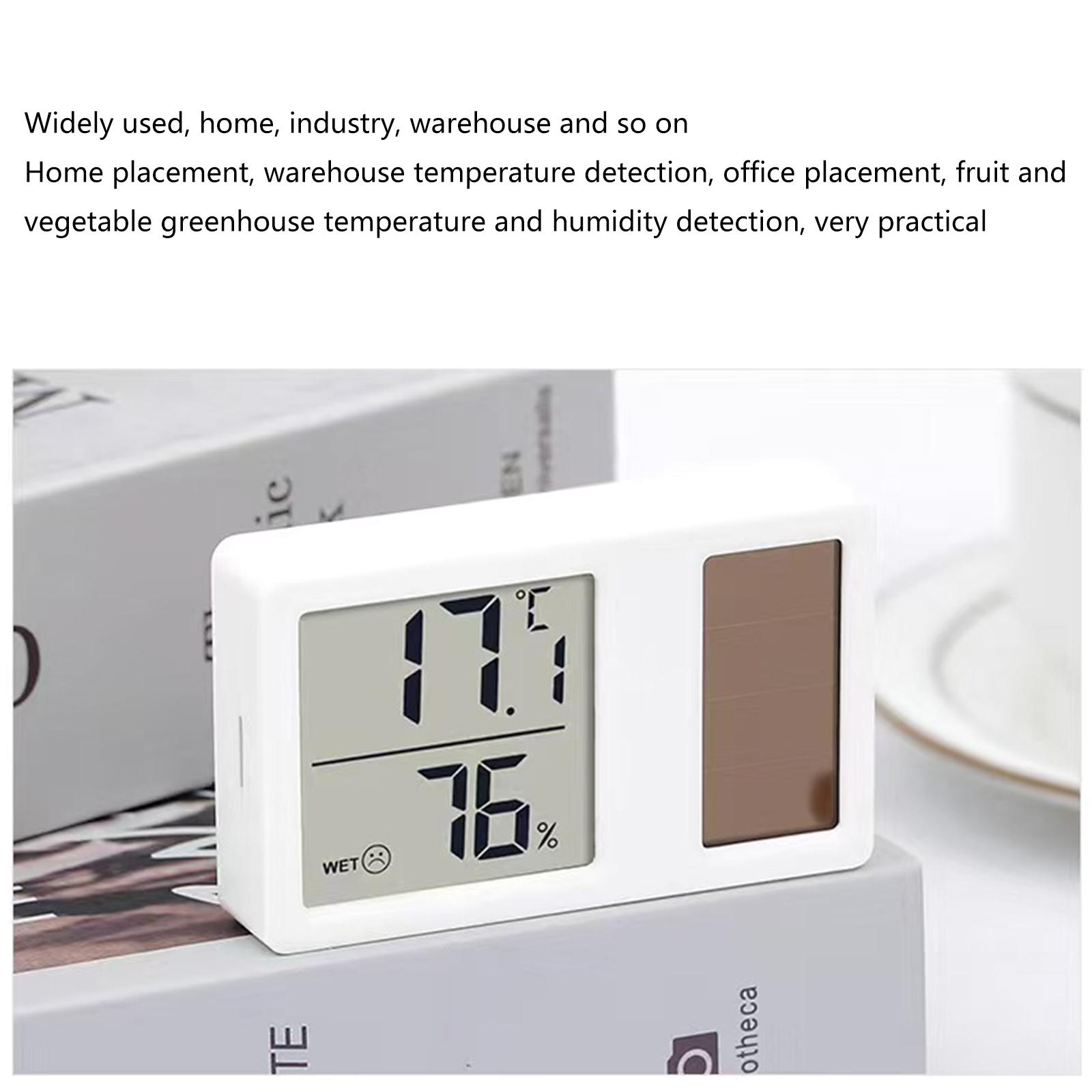 Thermometer Hygrometer Solar Powered Desktop Temperature Humidity Measurement Meter Gauge for Indoor Baby Room Office
Thermometer Hygrometer Solar Powered Desktop Temperature Humidity Measurement Meter Gauge for Indoor Baby Room Office