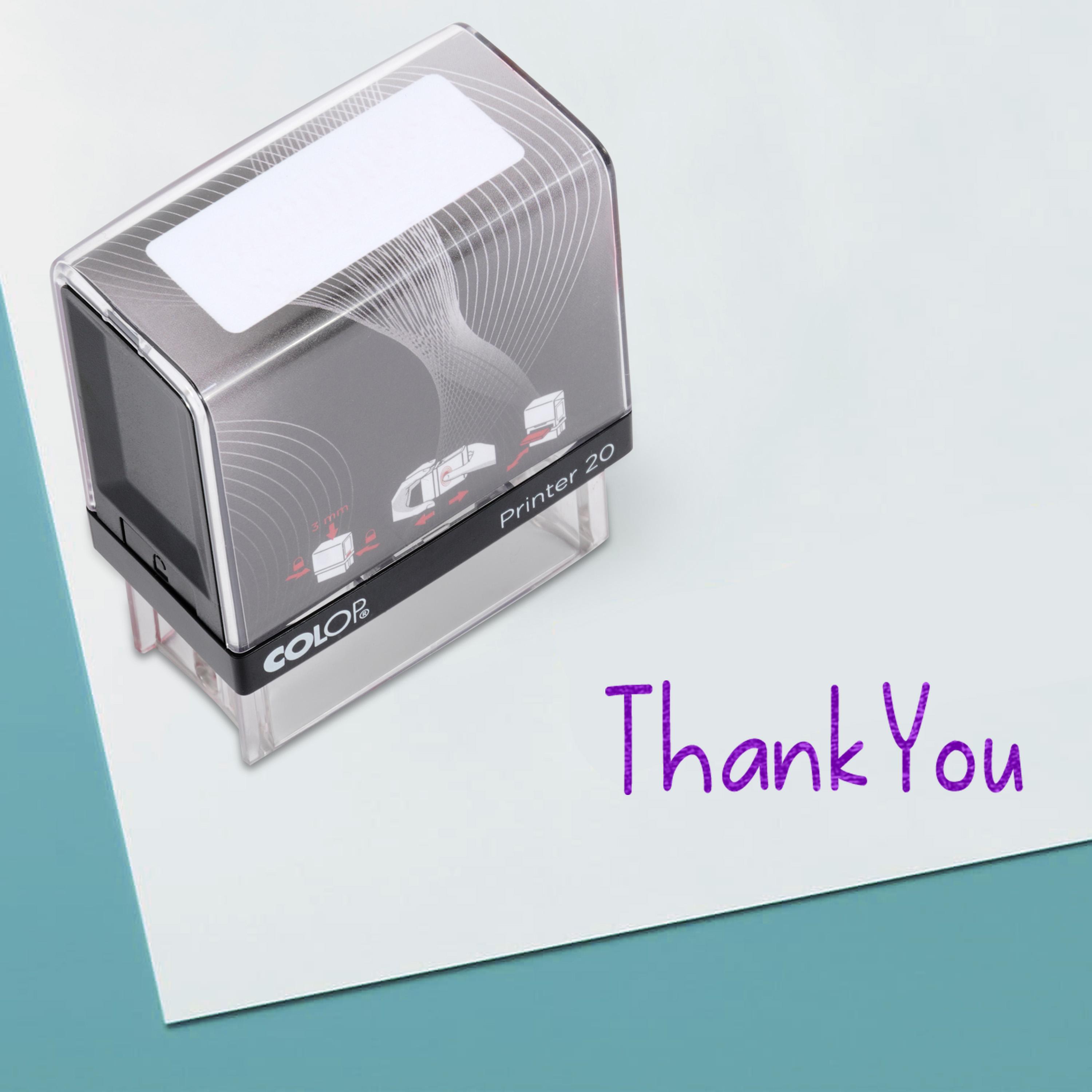 THANK YOU Self Inking Rubber Stamp Custom Colop Office Stationary P20 Mini Impression Area: 14 mm x 38 mm Фіолетовий
THANK YOU Self Inking Rubber Stamp Custom Colop Office Stationary P20 Mini Impression Area: 14 mm x 38 mm Фіолетовий