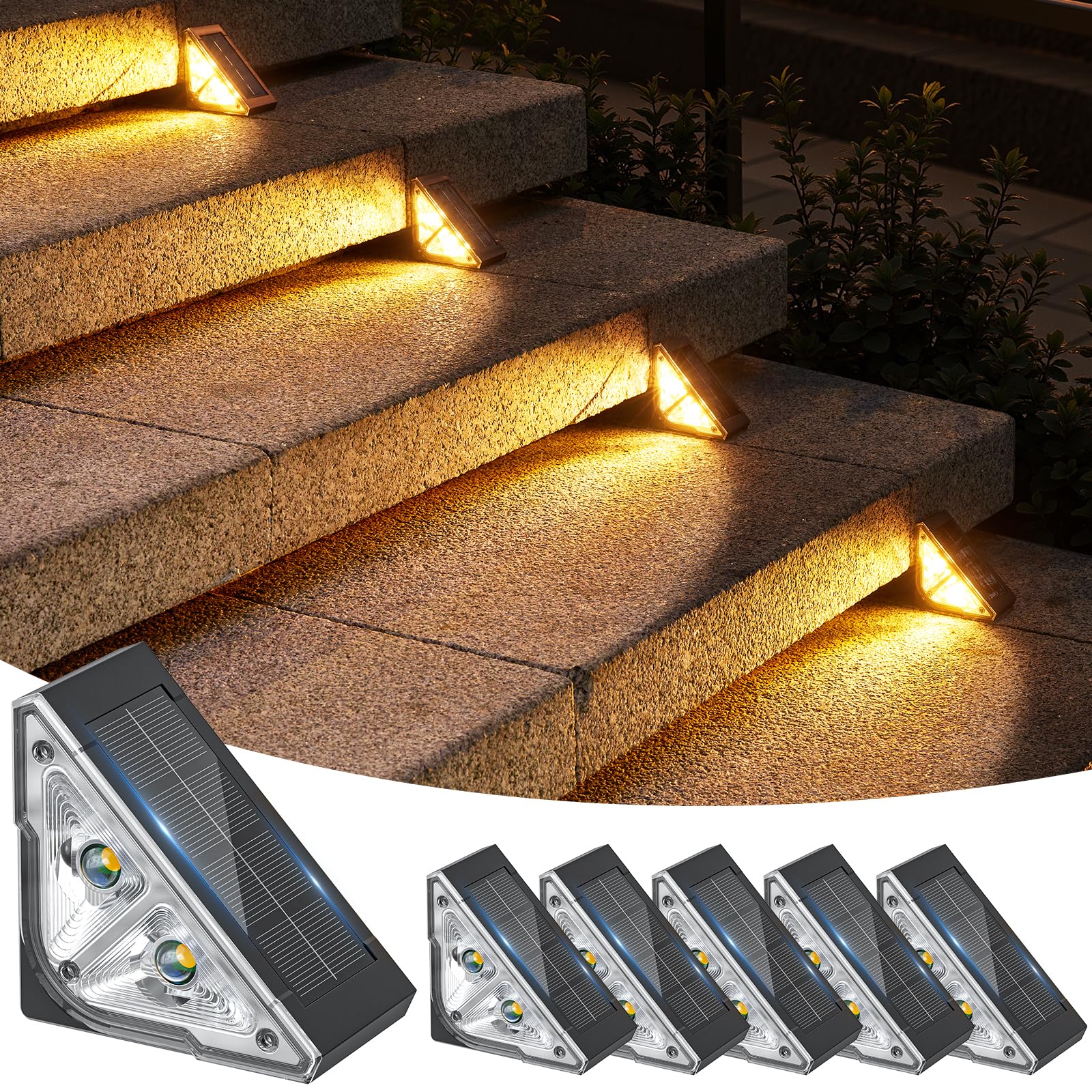 PUAIDA Stair Solar Light Outdoor Waterproof Garden Light 2 new optical convex Sensor Footlight Warm Color LED Lighting Bright Stylish Decoration чорний
PUAIDA Stair Solar Light Outdoor Waterproof Garden Light 2 new optical convex Sensor Footlight Warm Color LED Lighting Bright Stylish Decoration чорний