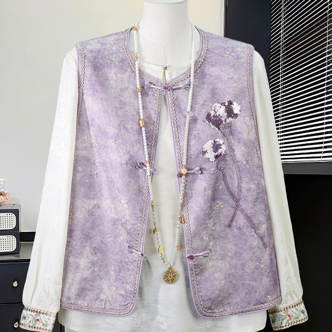 Stylish Spring Two-Piece Vest Set for Women: Chinese-Inspired Fashion for Mother s Day - Perfect for Middle-Aged & Elderly XL (suggested 105-120 jin)
Stylish Spring Two-Piece Vest Set for Women: Chinese-Inspired Fashion for Mother s Day - Perfect for Middle-Aged & Elderly XL (suggested 105-120 jin)