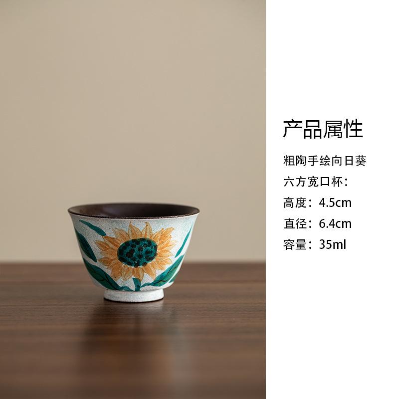 2pc/lot Hand-painted Sunflower Hexagonal Teacup Zen Tea Bowl Cute Cup Tea-tasting Smelling Cup Chazhan Master Cup Drinkware 35ml As your choose
2pc/lot Hand-painted Sunflower Hexagonal Teacup Zen Tea Bowl Cute Cup Tea-tasting Smelling Cup Chazhan Master Cup Drinkware 35ml As your choose