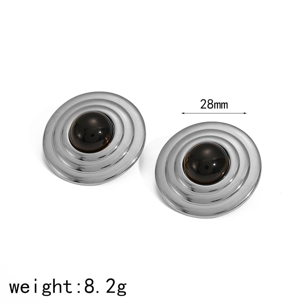 New Design Natural Stone Stainless Steel Round Stud Earrings for Women Gold Plated Waterproof Jewelry Gifts
New Design Natural Stone Stainless Steel Round Stud Earrings for Women Gold Plated Waterproof Jewelry Gifts