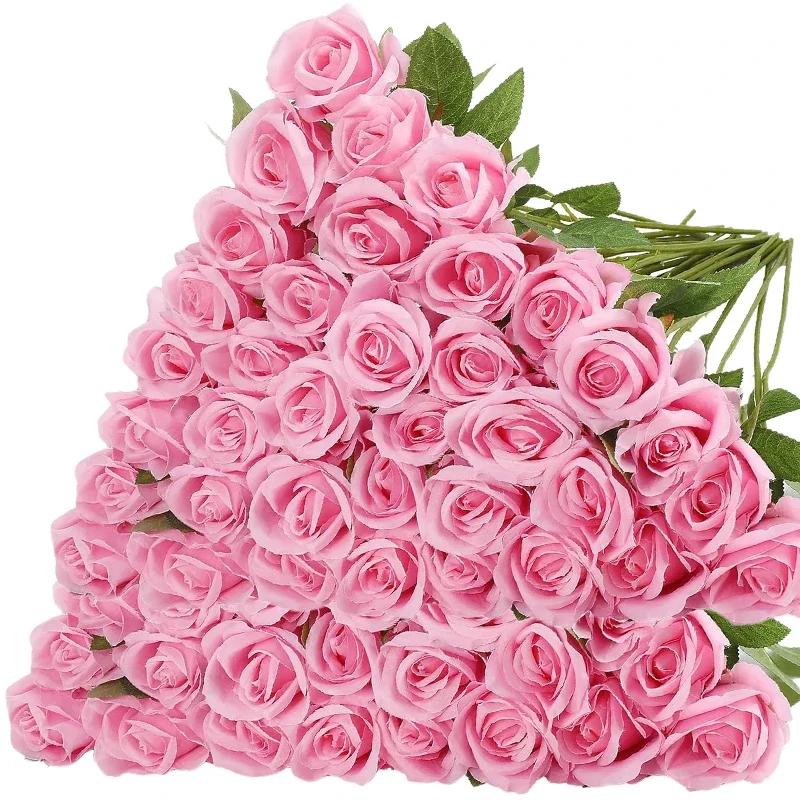 Artificial Roses Bulk Fake Roses with Long Stems Silk Roses Flowers Bouquets for Wedding Floral Arrangement Valentine s Day 50 PCS
Artificial Roses Bulk Fake Roses with Long Stems Silk Roses Flowers Bouquets for Wedding Floral Arrangement Valentine s Day 50 PCS