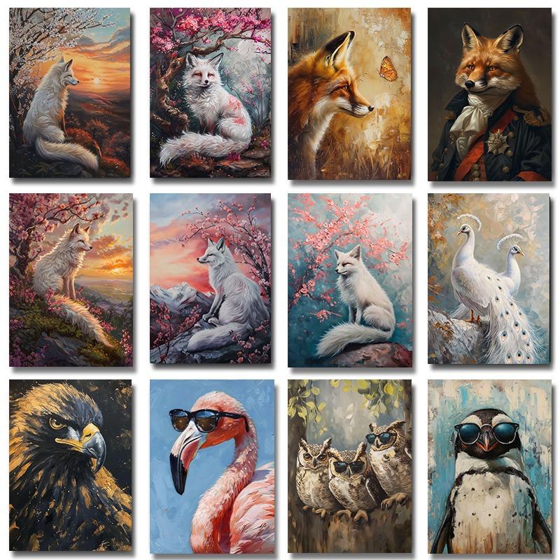Sakura Fox Penguin Owl Eagle Raccoon Flamingo Poster Print Animal Canvas Painting for Living Room Home Decor 21cm×30cm NoFrame
Sakura Fox Penguin Owl Eagle Raccoon Flamingo Poster Print Animal Canvas Painting for Living Room Home Decor 21cm×30cm NoFrame